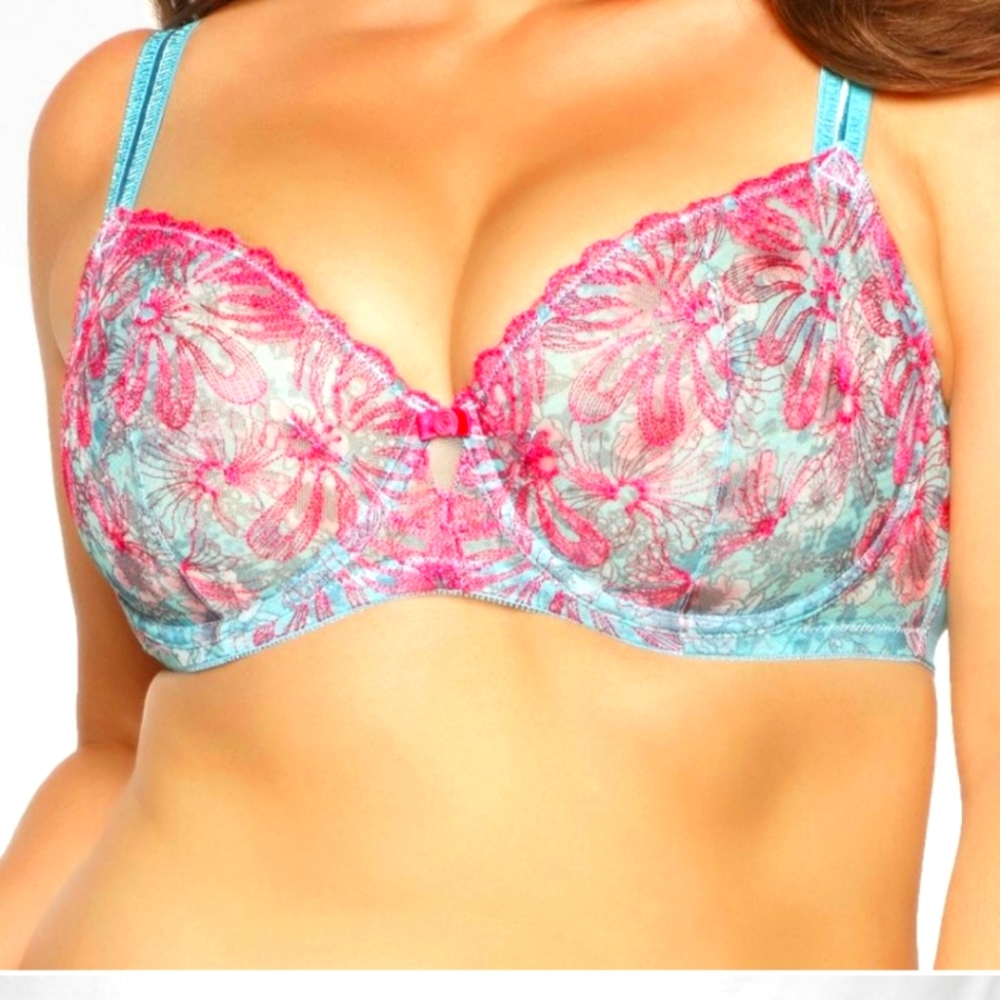 Paramour 115009 Ellie Demi Unlined Sheer Lace Bra